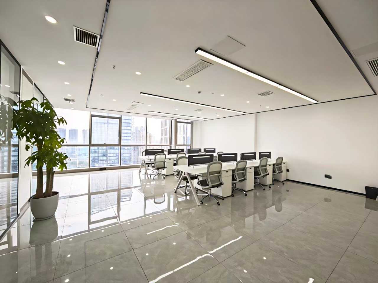 成华区理工大学地铁口 套租方正 双面采光 4隔间30工位 视野巴适 适合接待 24小时空调 招商城市主场办公室出租