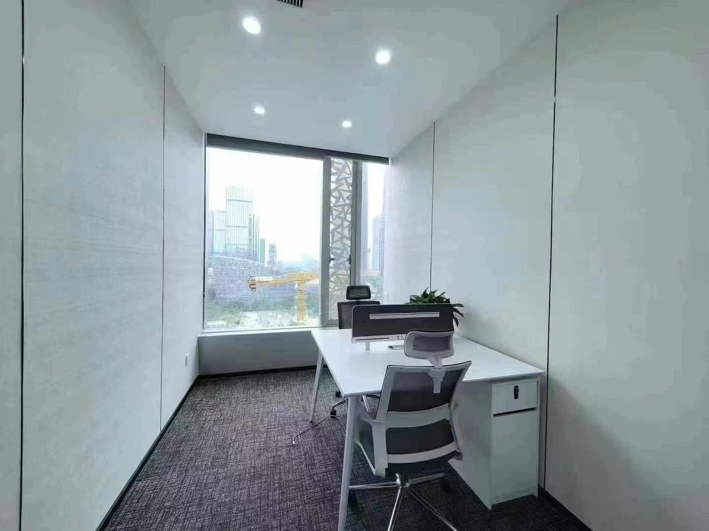 金融城甲写 248平方 4隔间20工位 精装带家具 双面采光 户型方正 中航国际广场办公室出租