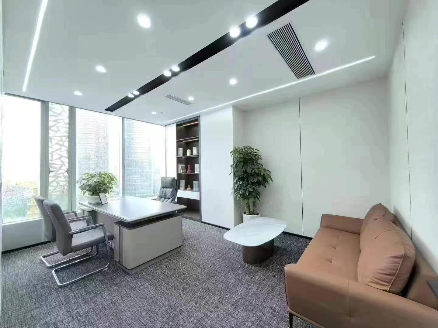 金融城甲写 248平方 4隔间20工位 精装带家具 双面采光 户型方正 中航国际广场办公室出租