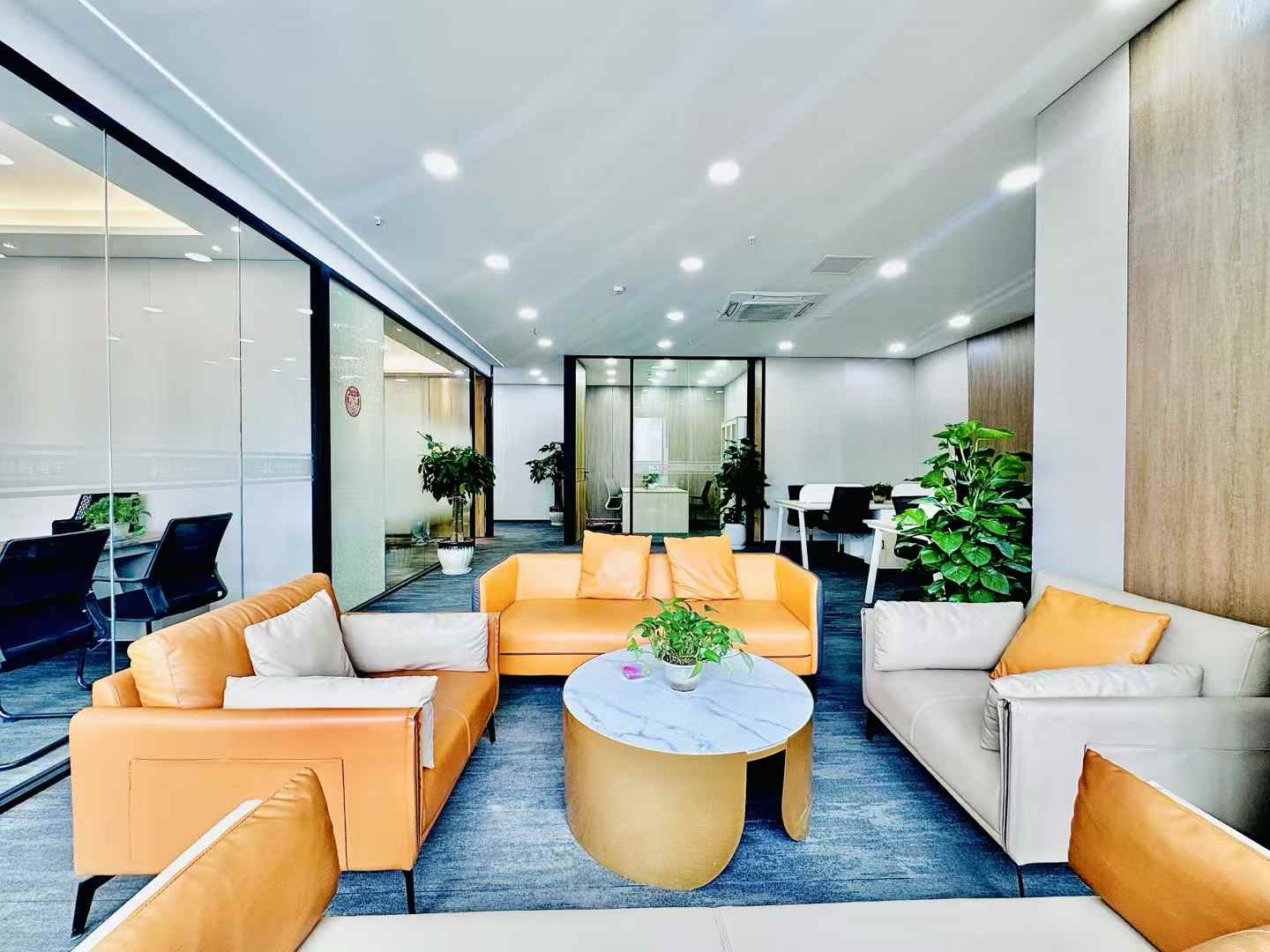 高新区高新地铁站四百米 公摊低利用率高 135平方 3隔间20工位 户型方正 24小时空调 含物业费 晶科1号办公室出租