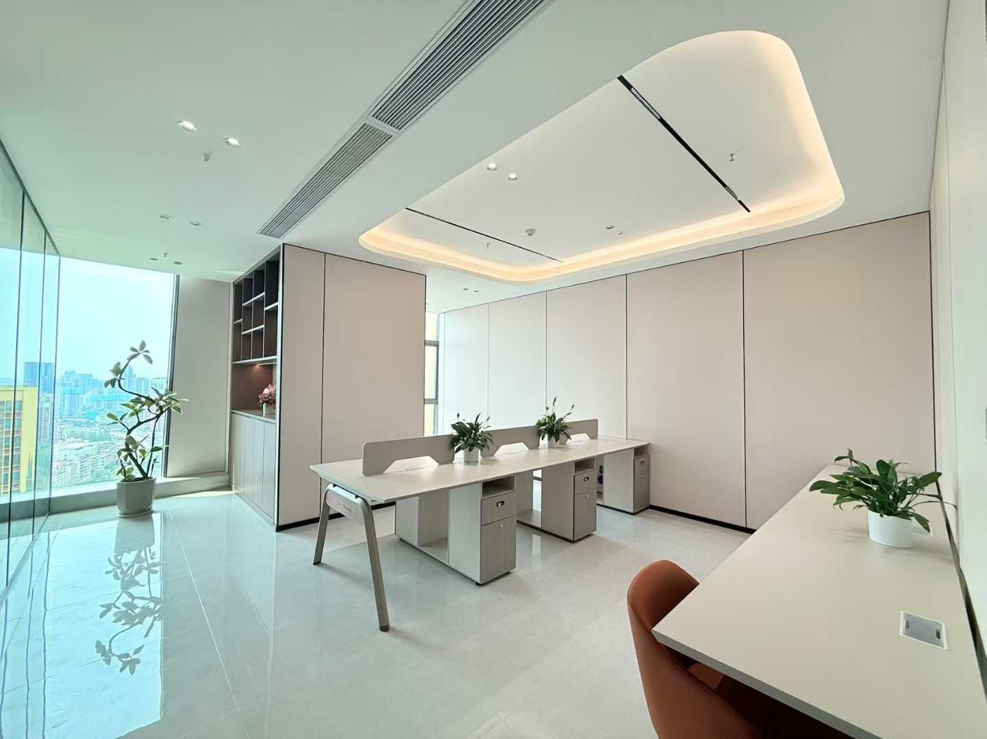 人民北路甲级楼盘 24小时空调 139平方 3隔间9工位 吊完顶3米层高 办公环境舒适 带共享配套 北成8号办公室出租