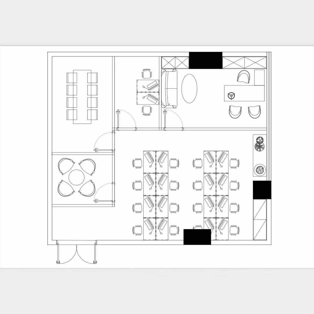 金融城地铁小户型出租 高利用率 135平方4隔间16工位 24小时空调 特价含物业 布鲁明顿办公室出租
