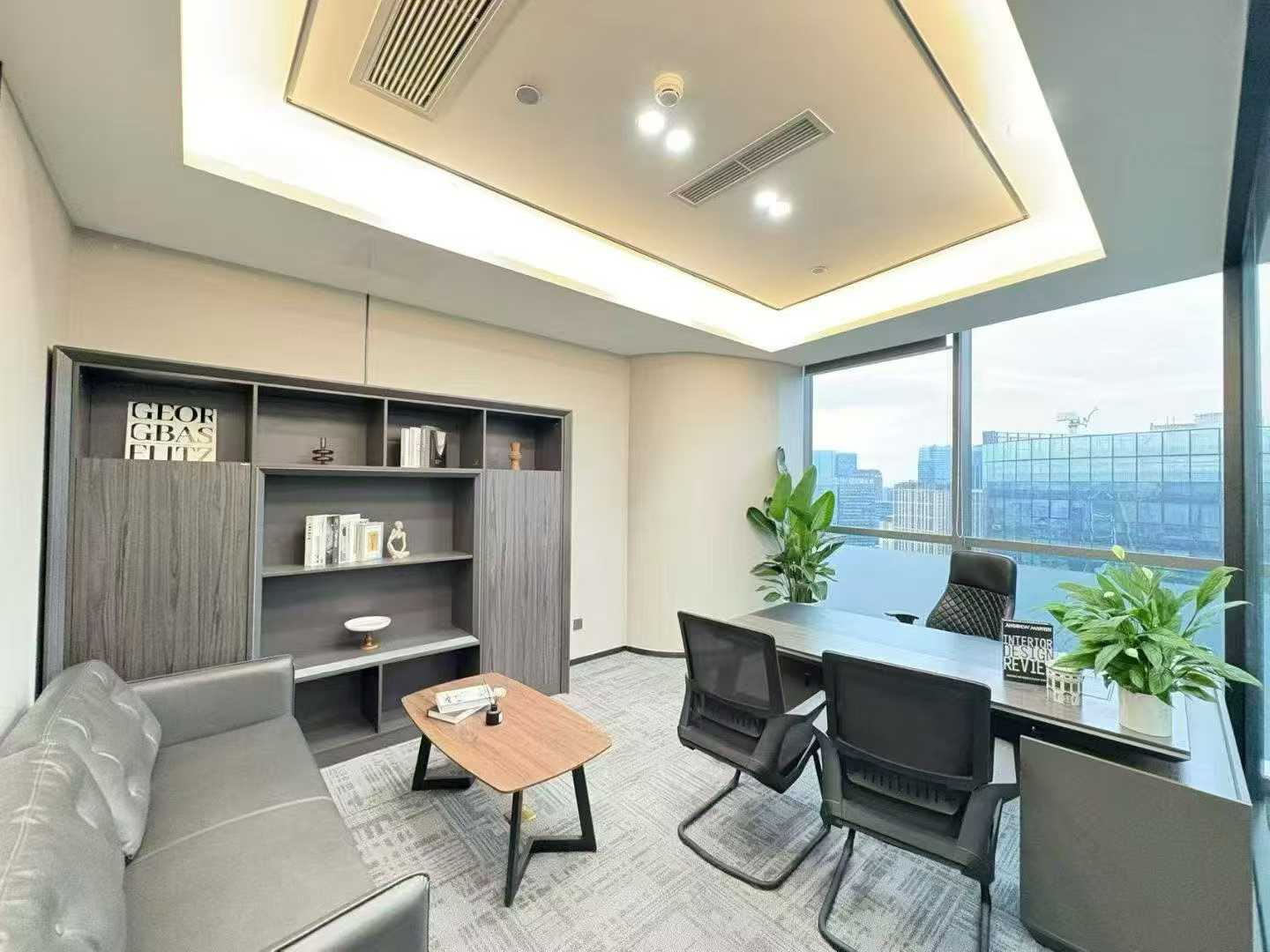 大源板块甲级楼盘精装出租 3隔间20工位 限时特价 价格带家具 高区视野巴适 复城国际T1办公室出租