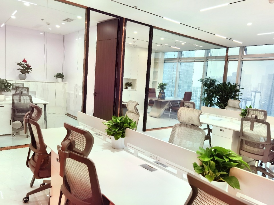东大路甲级品质楼盘 158平方 4隔间18工位带前台 高档家具 落地窗视野开阔 光环中心办公室出租