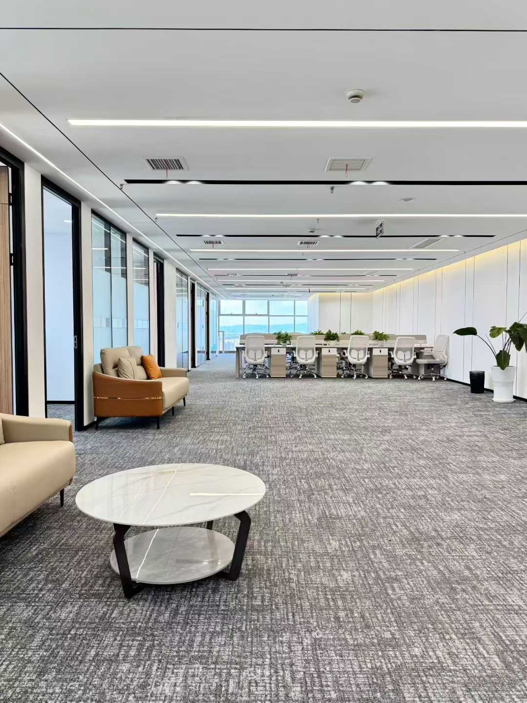 高新区天府三街甲级双面采光精装楼盘 528平方 6隔间60工位 看龙泉山 视野绝佳 香年广场办公室出租