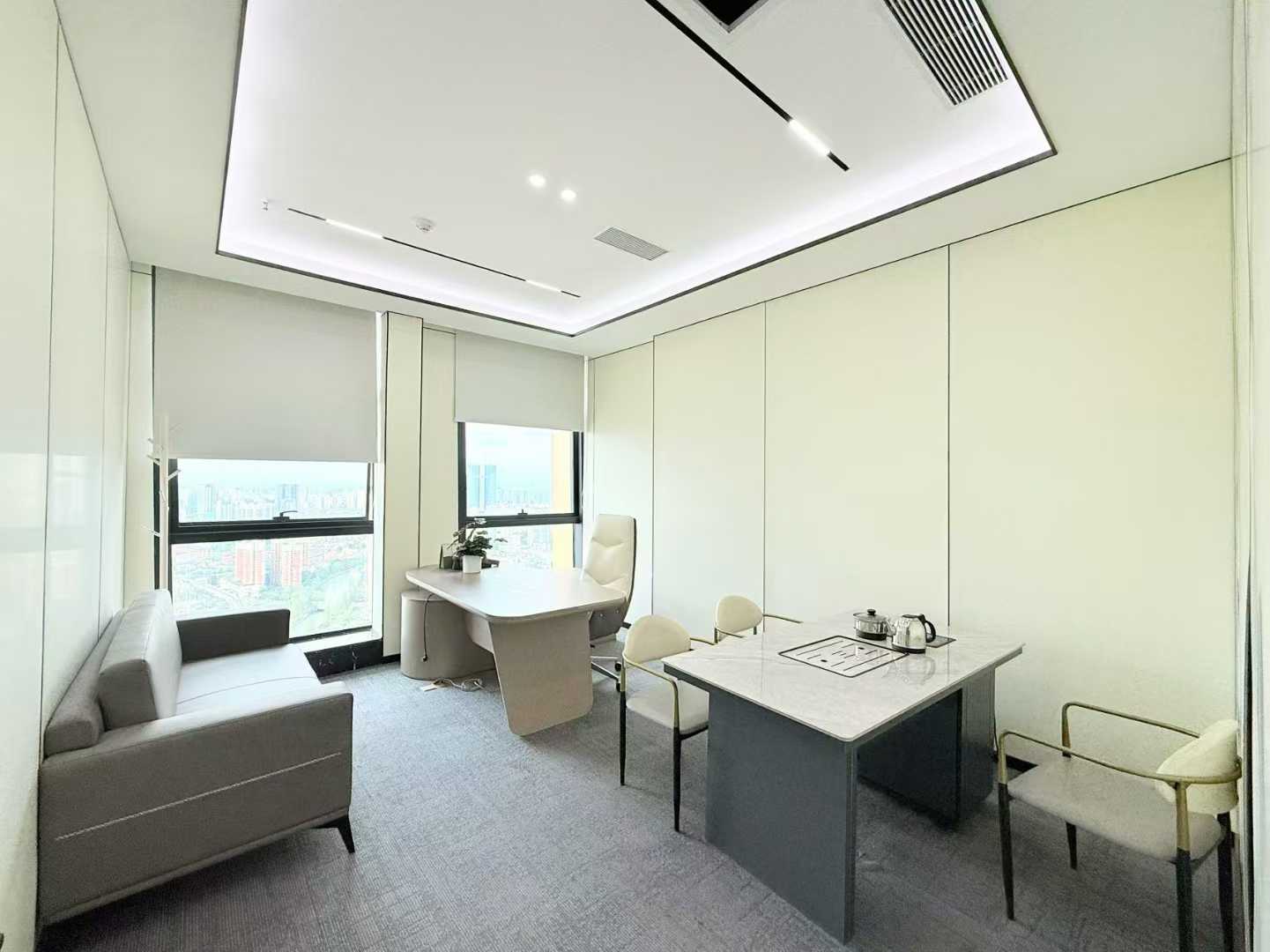 人民北路地铁口高区看锦江文殊院 292平方 6隔间20工位 24小时空调 拎包入住 配套完善 北成8号办公室出租