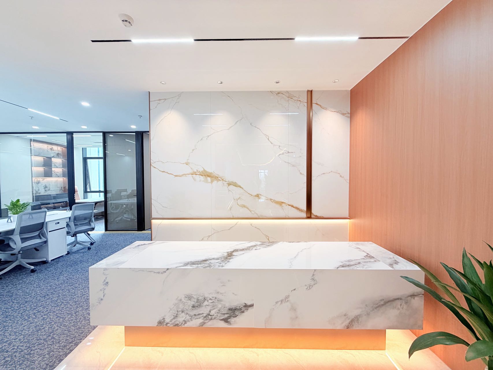 临近怡心湖-二江寺地铁三四百米 服务面积263平 4隔间28工位 精装带家具 朝南户型 无加时费 蜀道云上城办公室出租