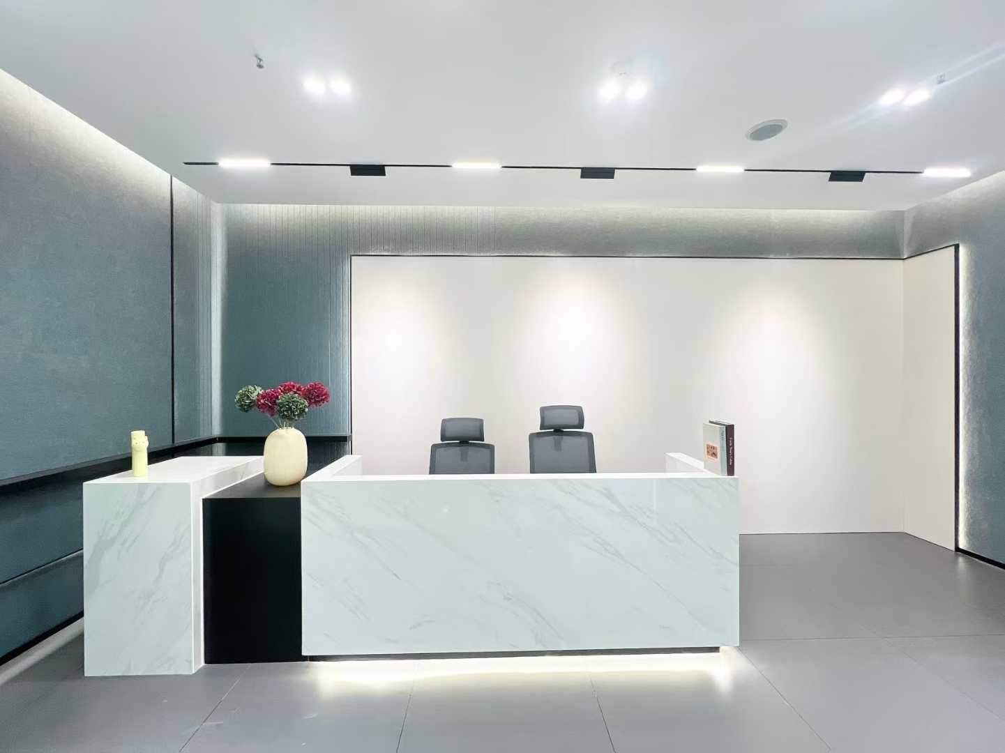 高新天府三街精装房 490平 7隔间48工位带大前台 户型方正 带办公室家具 凯旋广场办公室出租|高新区写字楼|高新区办公室|租小团