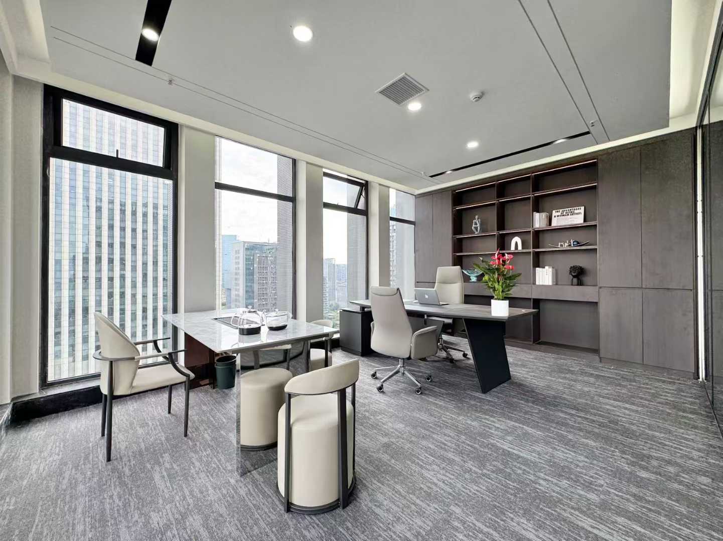 高新区天府三街地铁口 366平 5隔间36工位 带大会议室 24小时空调 东南朝向 新希望国际办公室出租