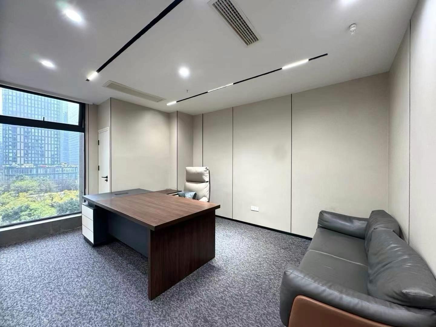 三街性价比纯写字楼 4隔间30工位 物业费便宜 24小时空调 户型方正带前台 新希望国际B座办公室出租