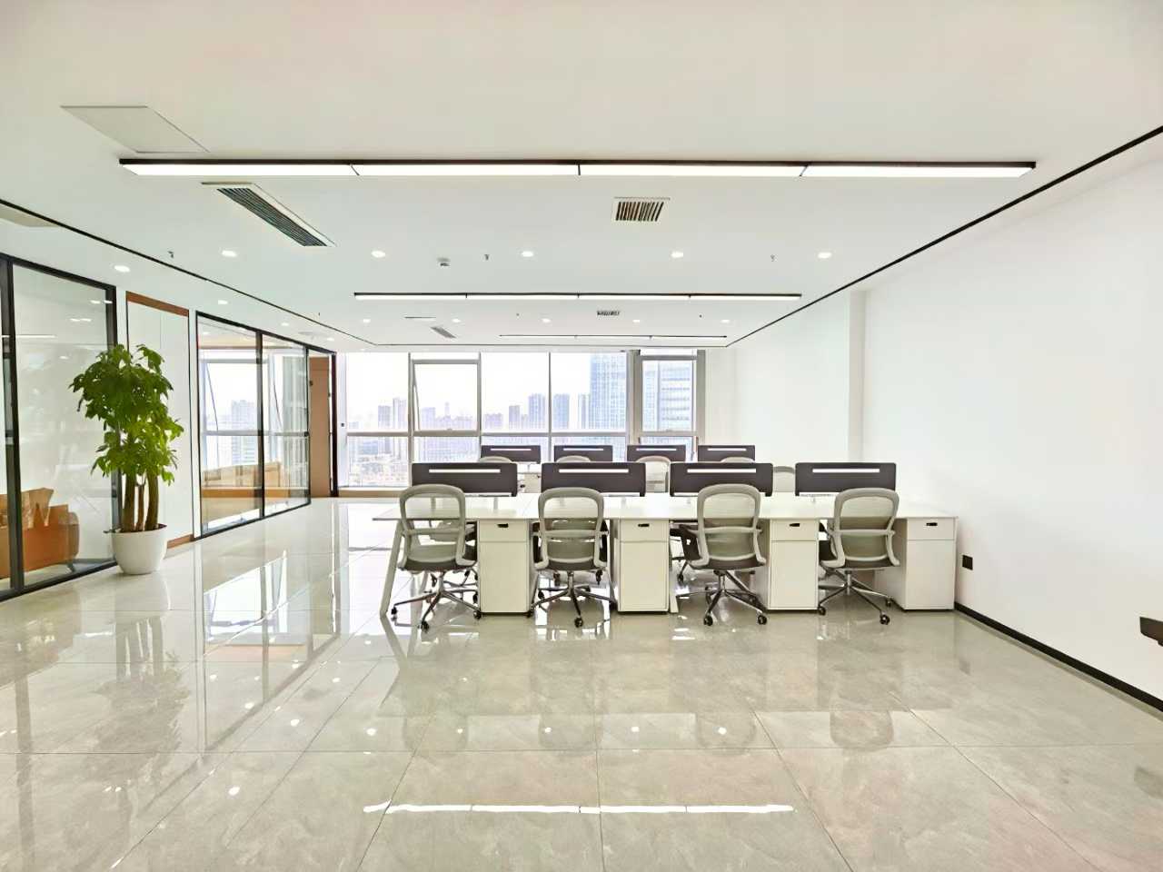 成华区理工大学地铁口 套租方正 双面采光 4隔间30工位 视野巴适 适合接待 24小时空调 招商城市主场办公室出租