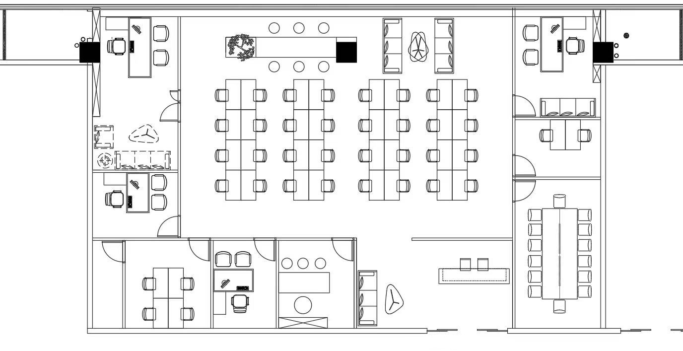 金融城电梯口精装户型 24小时空调 服务面积468平 8隔间32工位 带家具 大落地窗 誉峰国际办公室出租