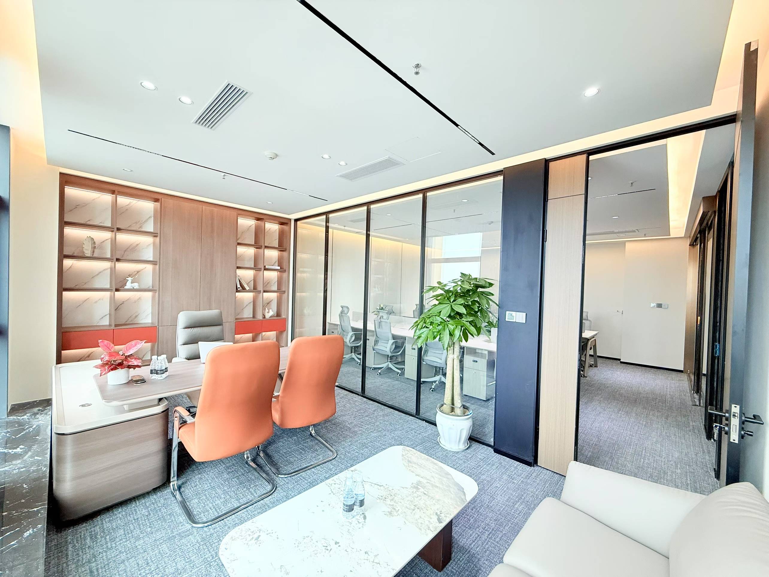 金牛区人民北路甲写 24小时空调147平方 3隔间16工位 近地铁 带共享配套设施 北成8号办公室出租