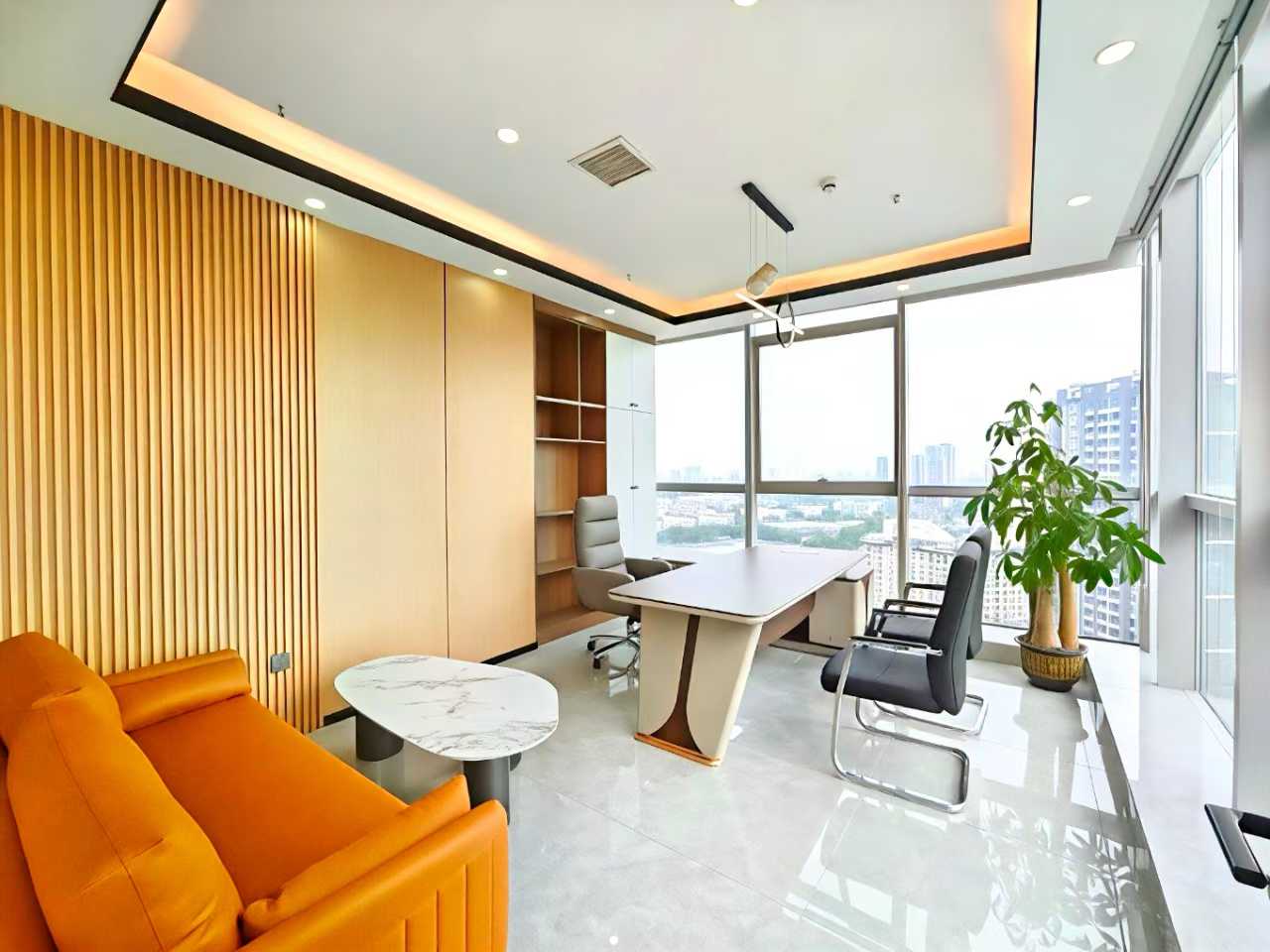 成华区理工大学地铁口 套租方正 双面采光 4隔间30工位 视野巴适 适合接待 24小时空调 招商城市主场办公室出租