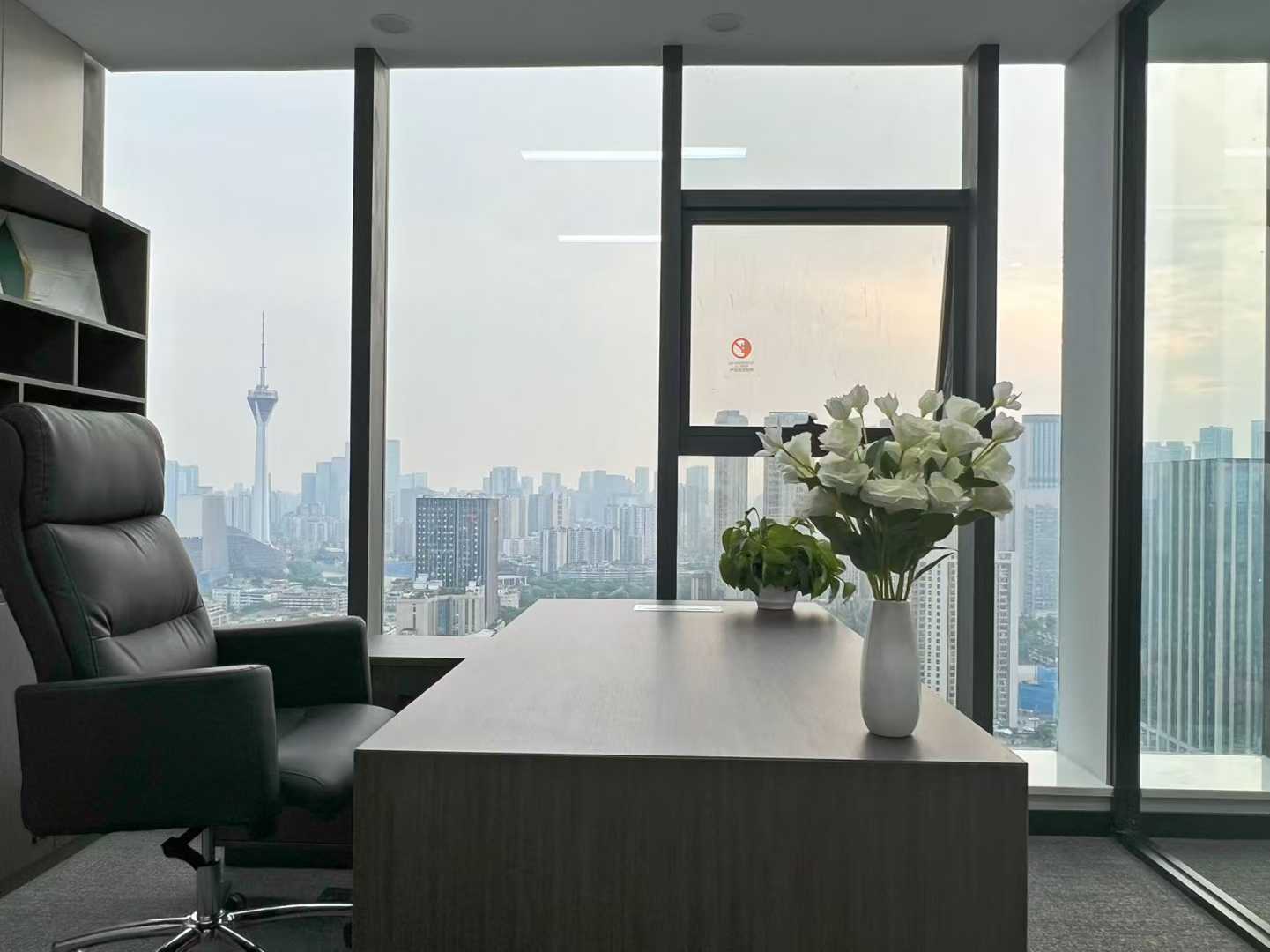 成华区建设北路精选小户型 137平 3隔间15工位 高区视野巴适 拎包入住带前台 钻石广场办公室出租