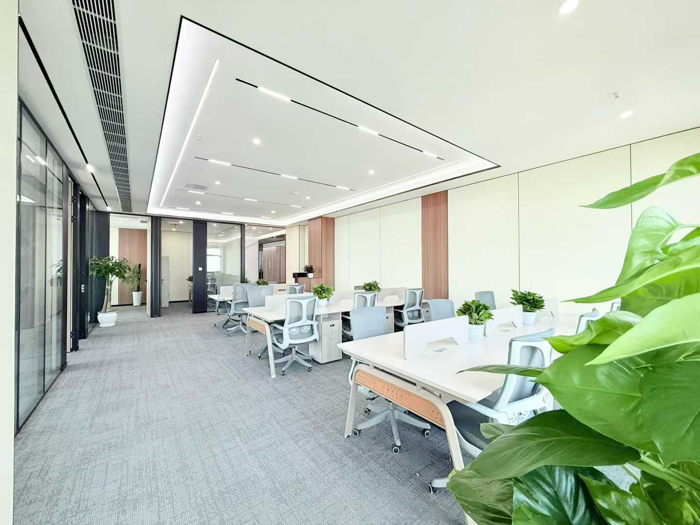 人民北路甲级楼宇 244平 4隔间18工位 精装带家具 品质装修 高区视野巴适 轻奢有格调 北成8号办公室出租