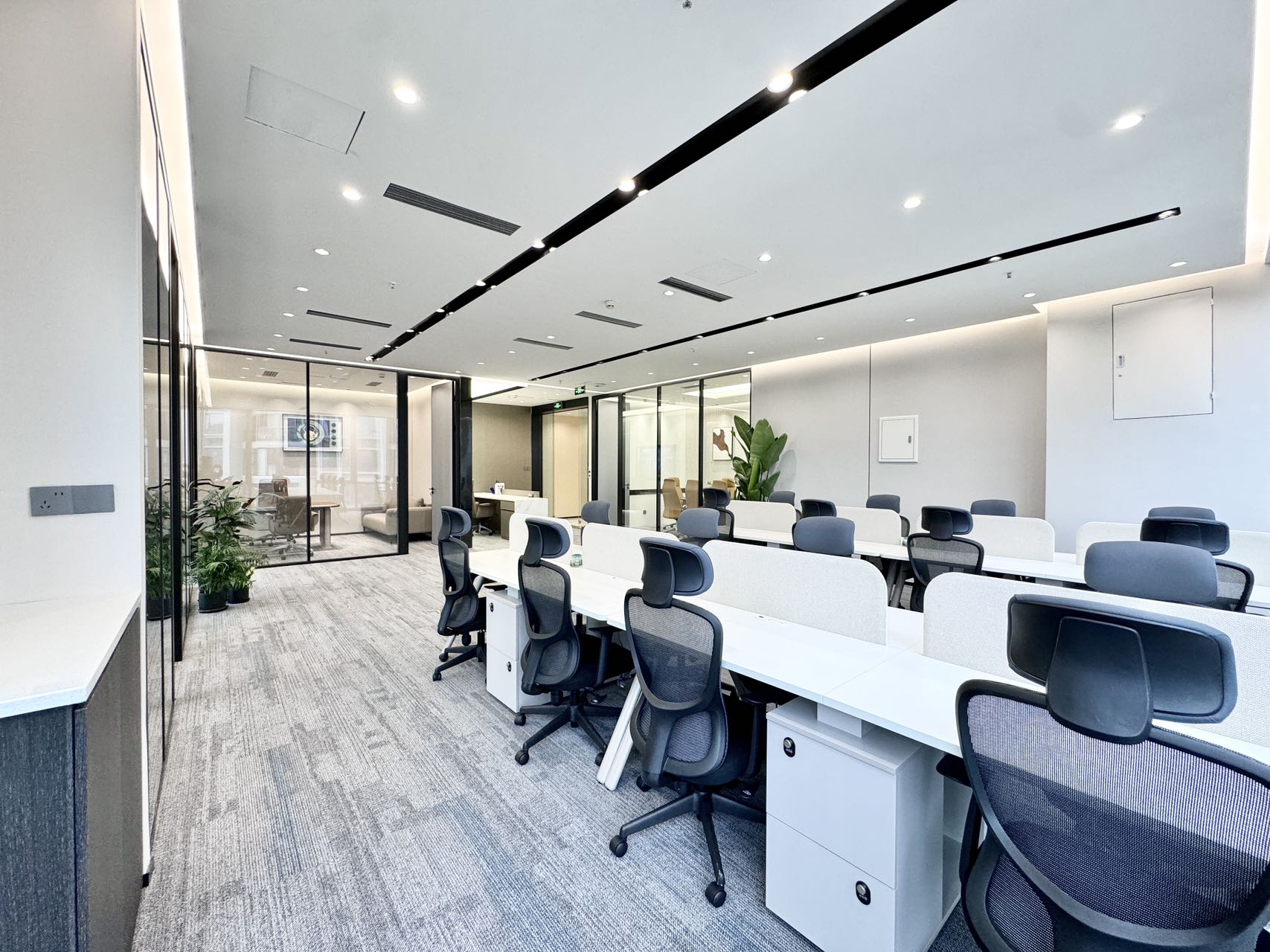 高新区双地铁 紧邻金融城 4隔间28工位 形象墙带电子屏 双面采光 带家具 视野巴适 无加时费 晶科一号办公室出租