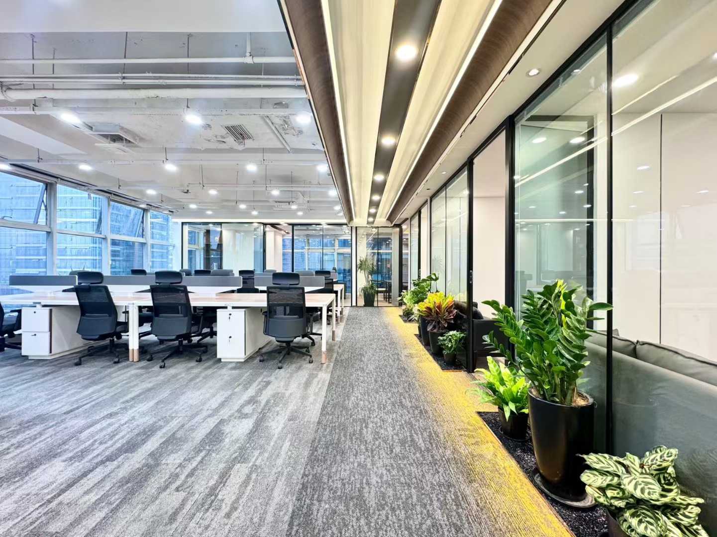 天府三街甲级双面采光 6隔间28-36工位 大气前台彰显形象 近地铁 香年广场办公室出租