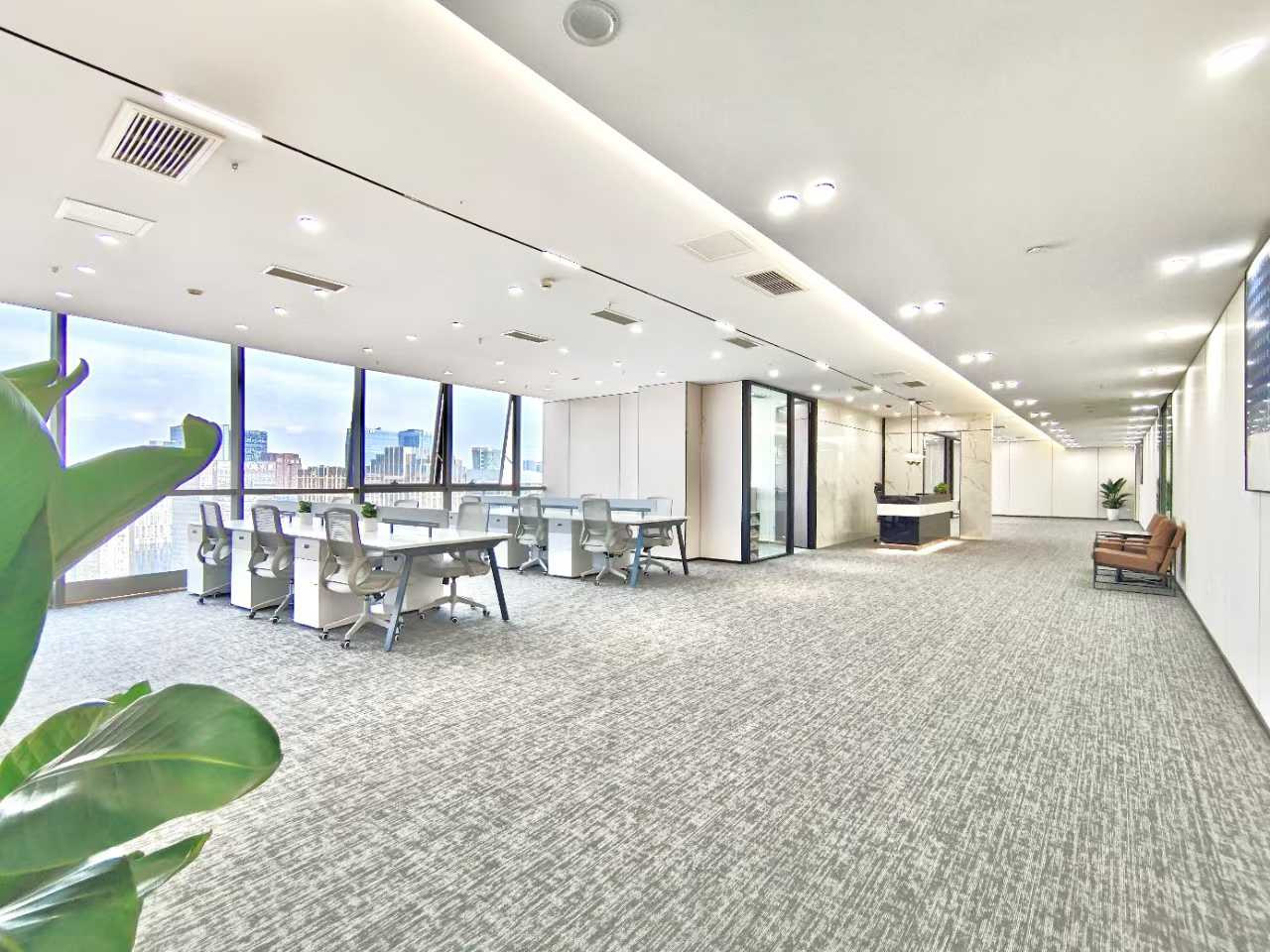 大源版块393平方 7隔间30工位 电梯口 24小时空调 紧邻高新政务中心 视野巴适 复城国际办公室出租