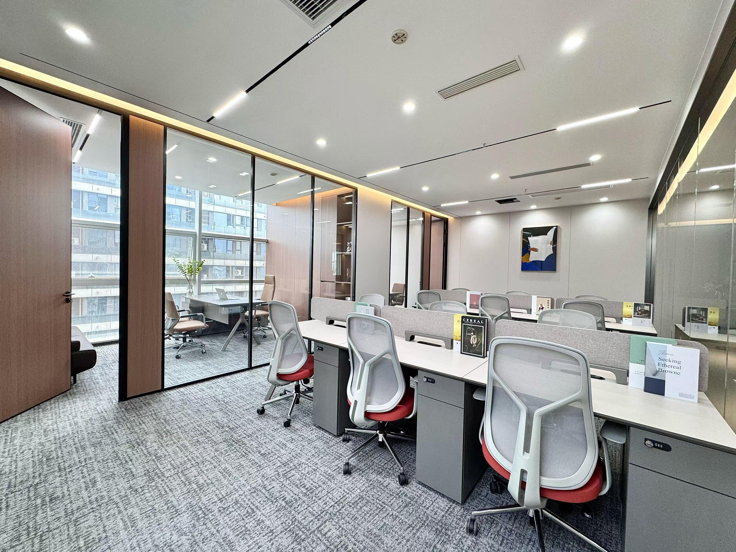 5号线花牌坊地铁口 精装好房 169平 3隔间15工位 品质装修 价格含物业含家具 新时金泰大厦办公室出租