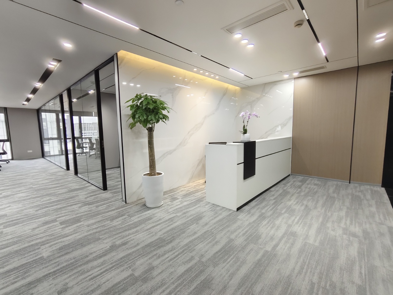 高新区孵化园地铁400米 355平方 5隔间40工位 户型方正 精装带家具 三线地铁交汇 新中泰国际办公室出租