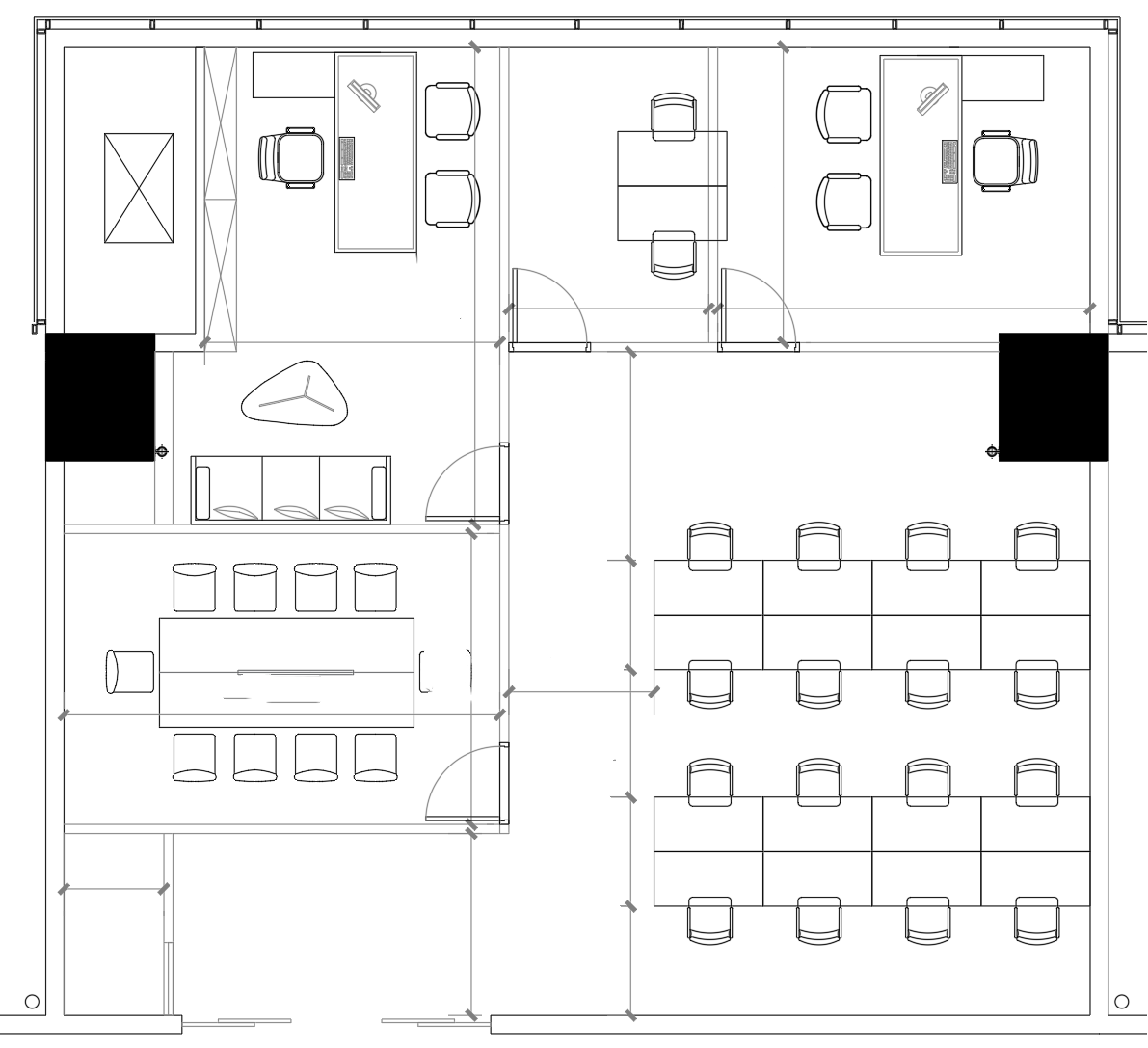 孵化园三线交汇 近地铁 套租 4隔间16工位 报价含物业费 利用率高 电梯口 24小时空调 中航国际交流中心办公室出租