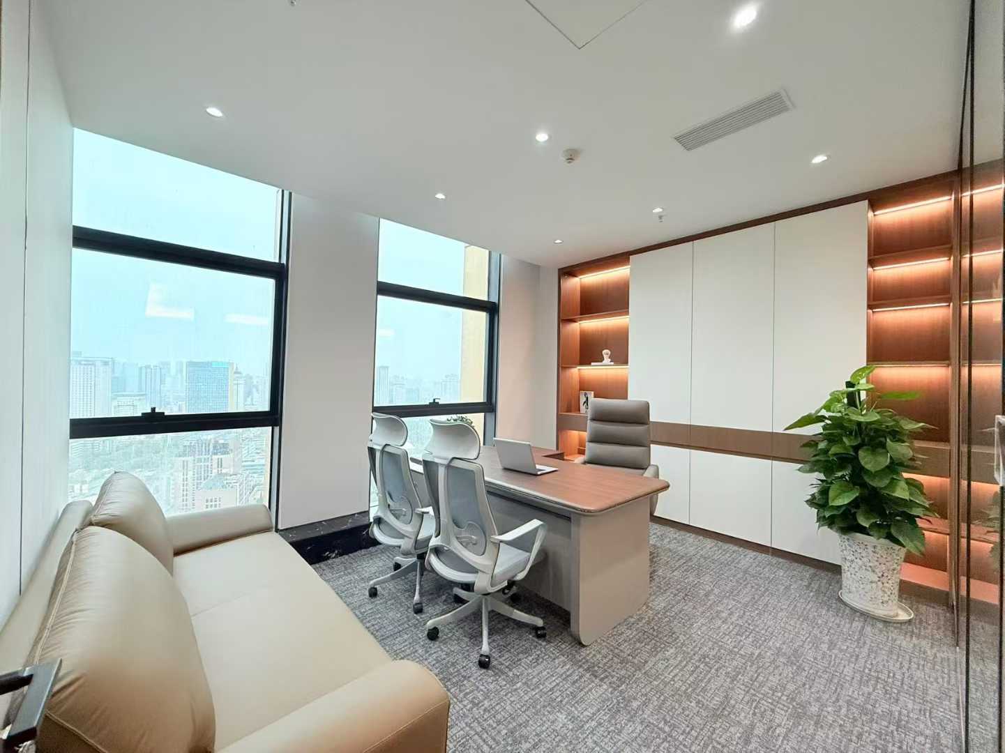 一环内甲写 人民北路地铁三四百米 324平 4隔间30工位 双面采光 24小时空调 3米层高 精装带家具交付 北成8号办公室出租