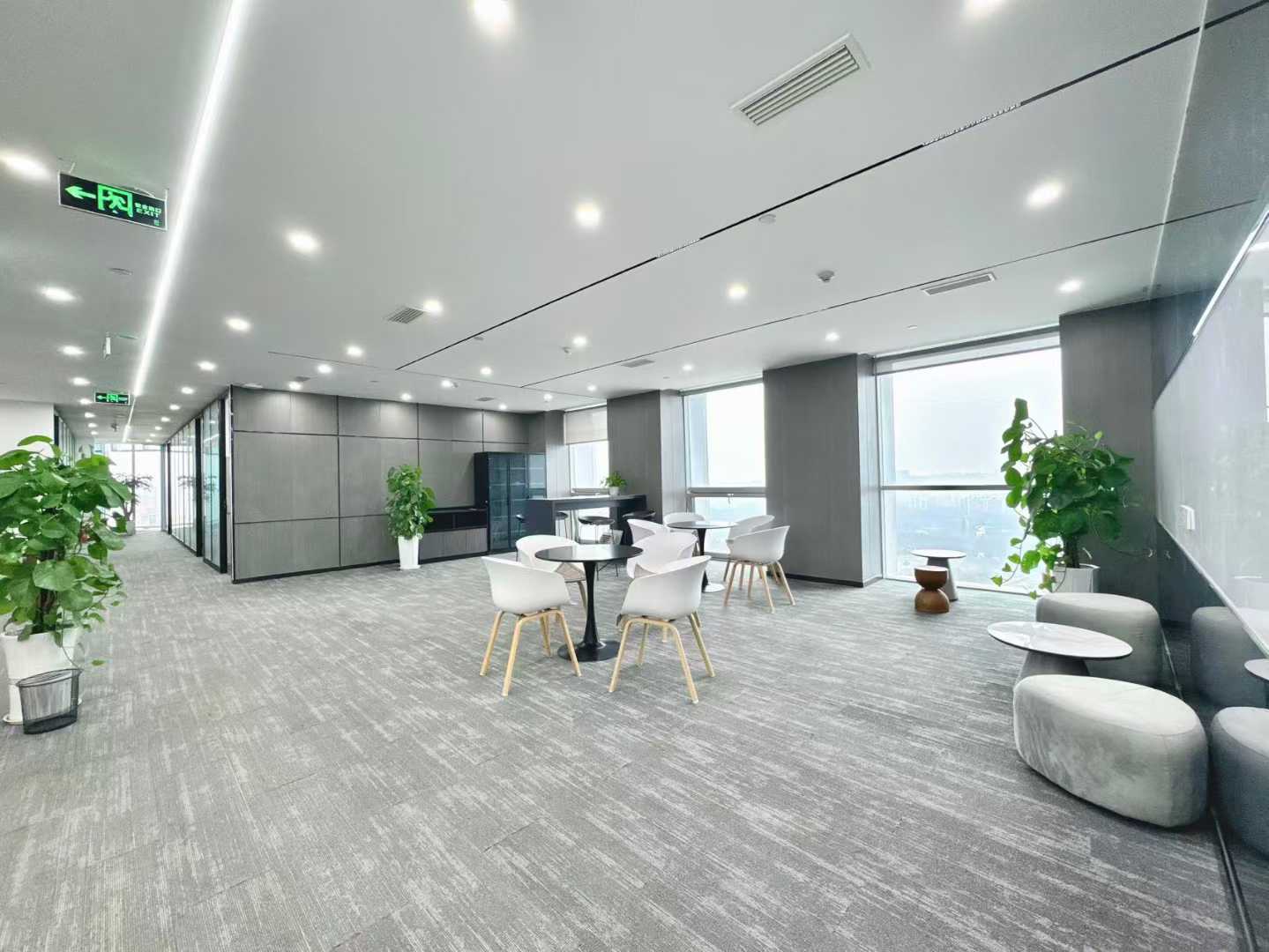 天府一街附近超甲楼盘 风水宝地 三面采光 电梯口 483平方 6隔间12工位+休息区（或者6+40） 两间国际办公室出租