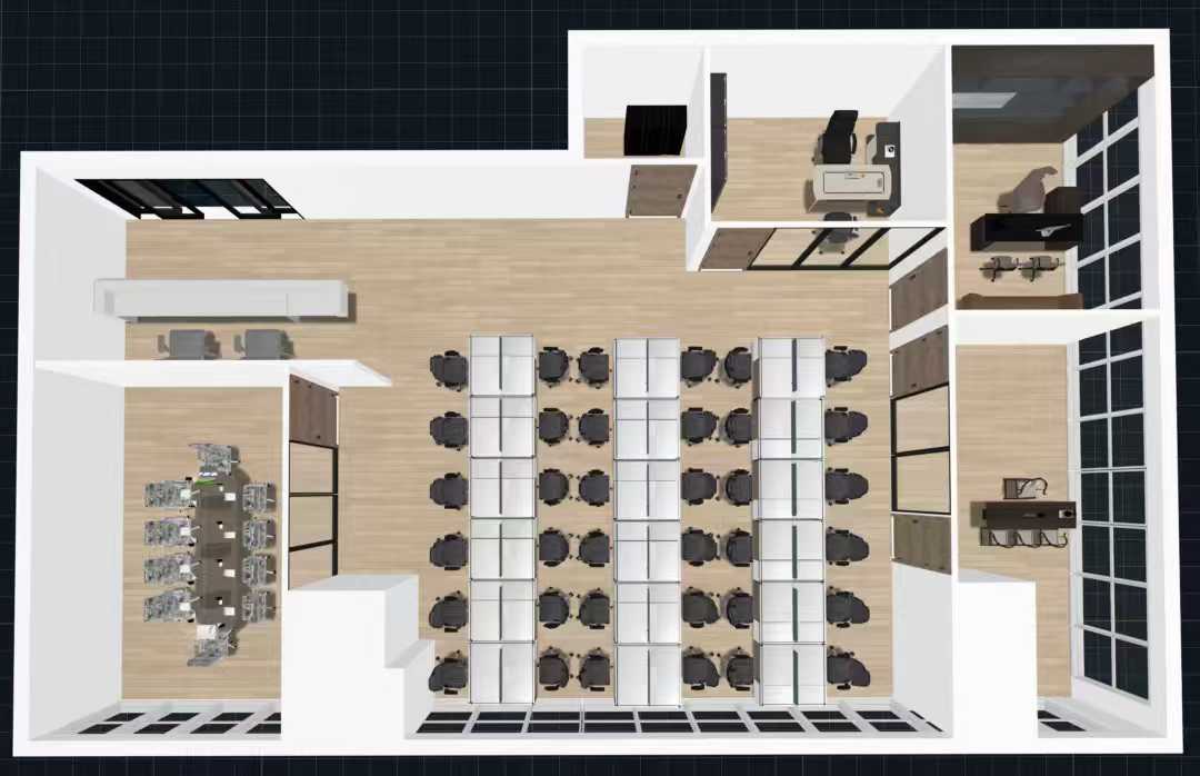 天府三街甲级双面采光户型 300平 5隔间32工位 朝东南 大落地玻璃 精装出租 香年广场办公室出租