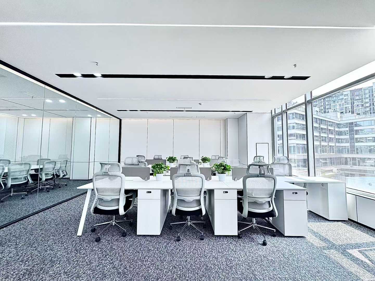 红牌楼新楼精装大面积 635.5平 6隔间+60工位+1大会议室 24小时空调 电梯口 鼎冠中心办公室出租