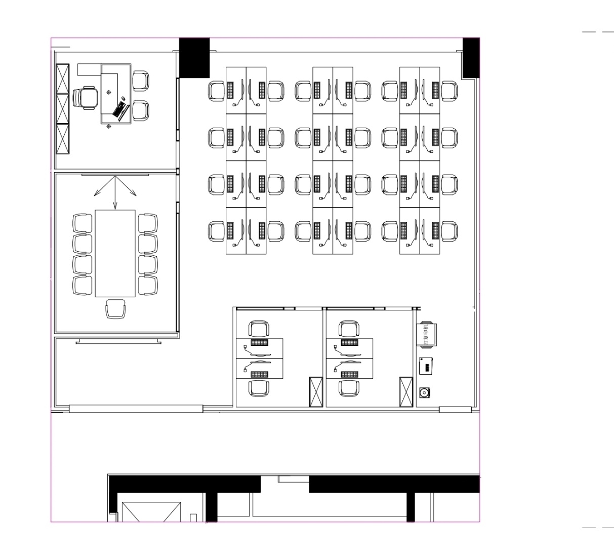 金融城地铁口超甲楼宇 电梯口 248平方 4隔间24工位 精装带家具 业主直租 中国华商金融中心办公室出租