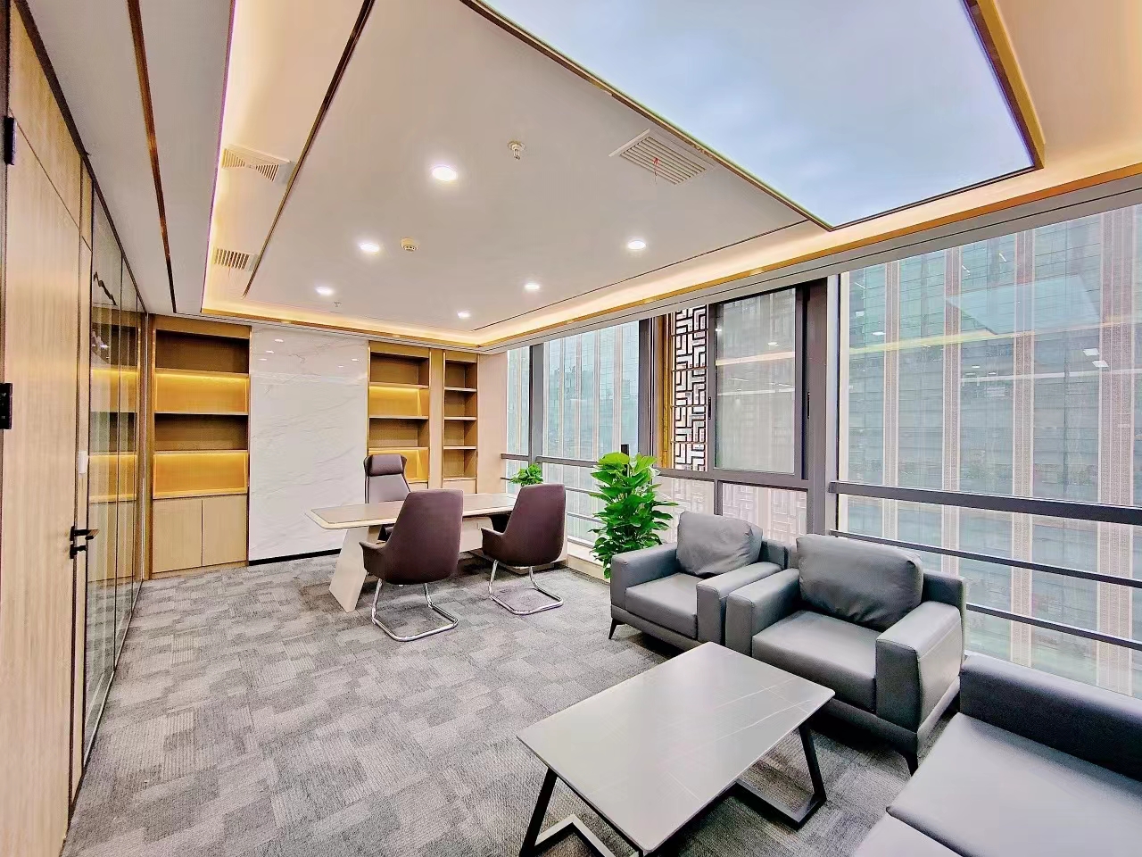 创业首选 高新区世纪城蜀都中心6隔间40工位办公室出租 带家具