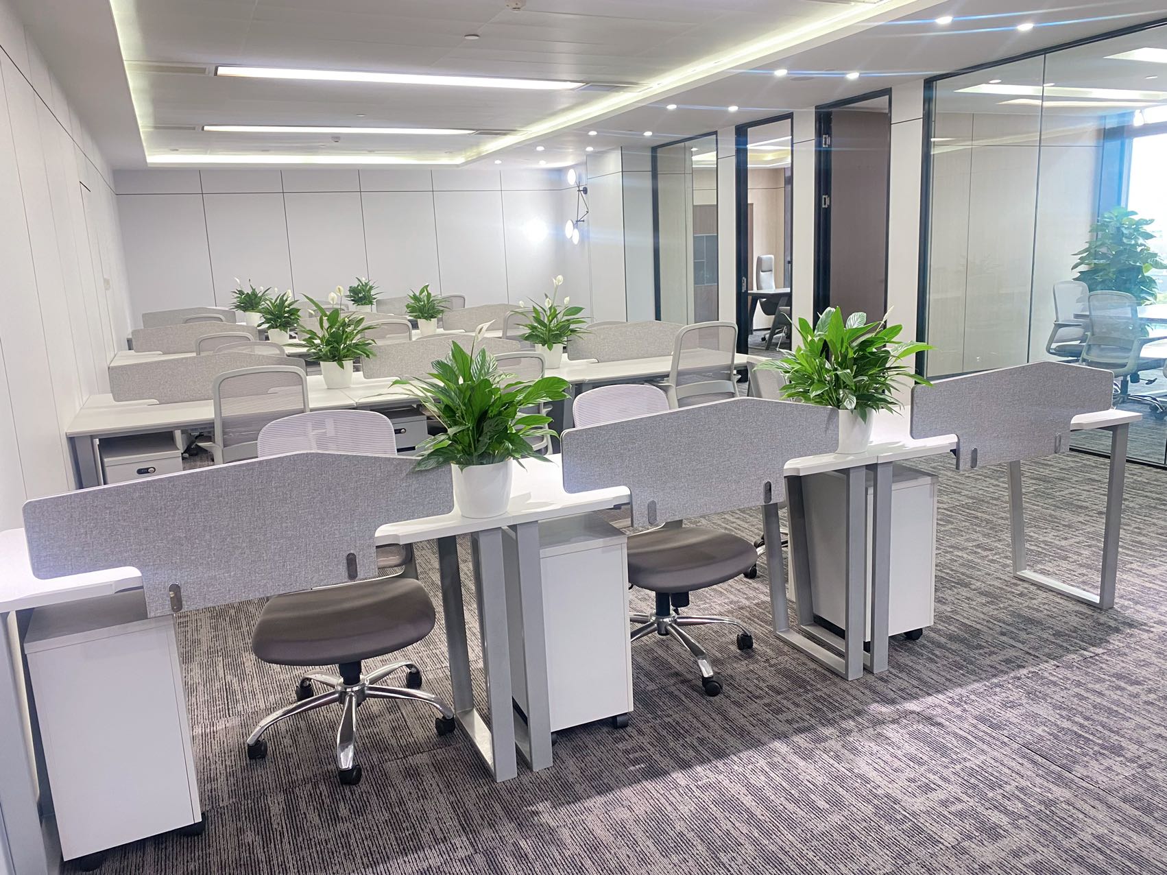 世纪城地铁四五百米 261平方 4隔间24-30工位 大会议室 正对电梯口 首东置业办公室出租