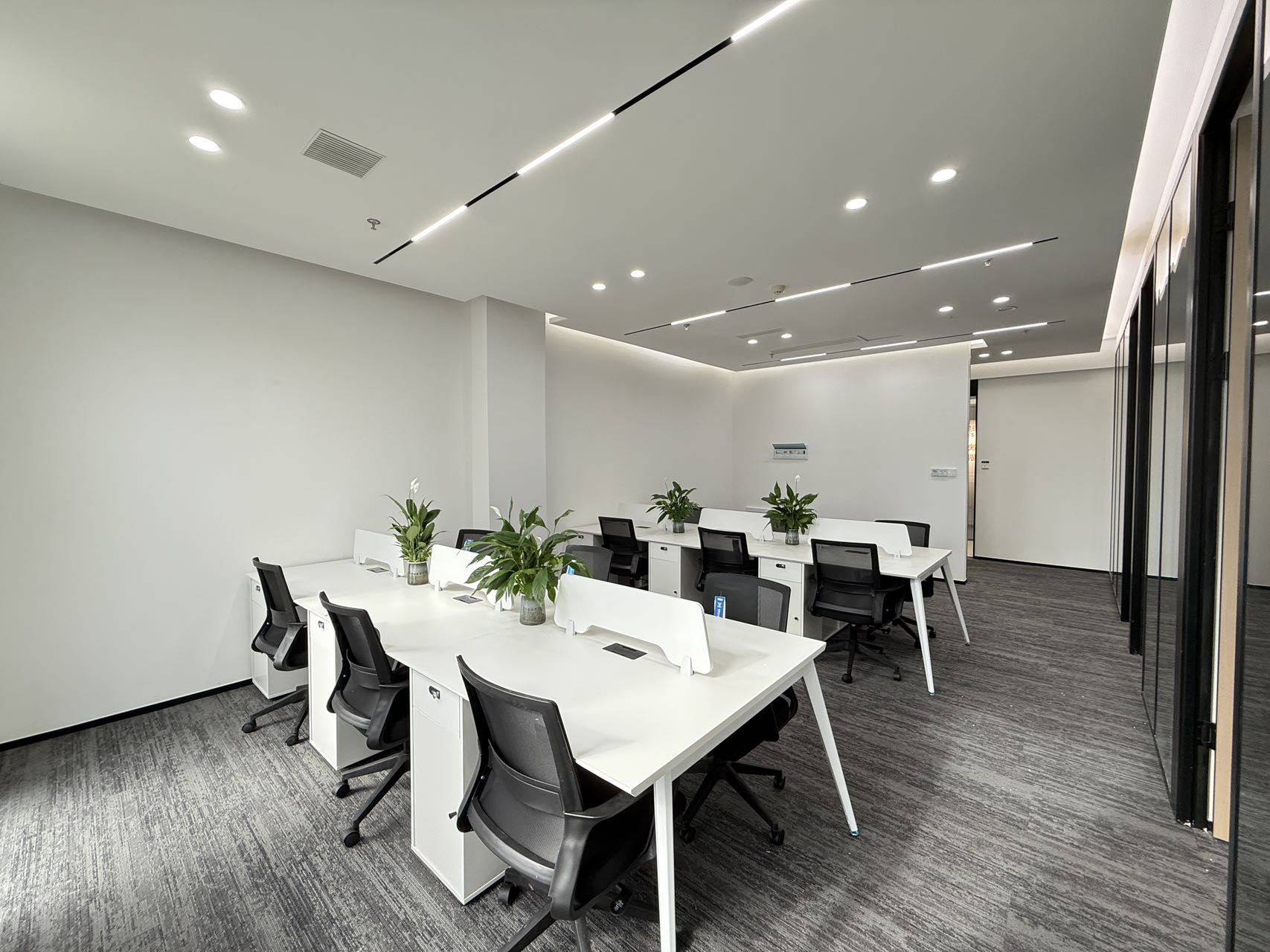 天府五街园区办公 自然氧吧园区精装现房 3隔间15工位 按套出租精装带家具 含物业费 软件园D4办公室出租