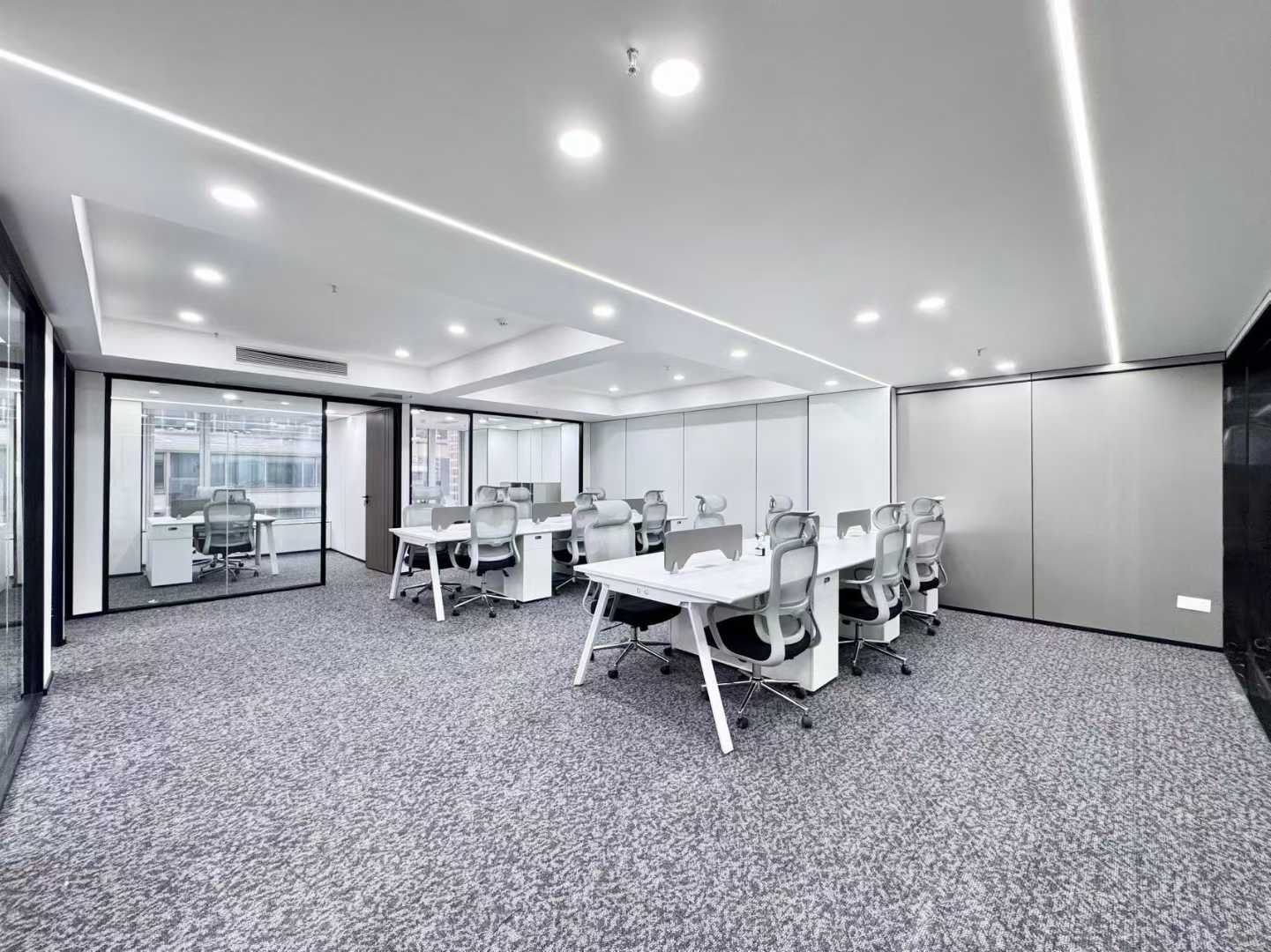 红牌楼新楼盘户型方正 243平 4隔间20工位 通透大气 24小时空调 鼎冠中心办公室出租