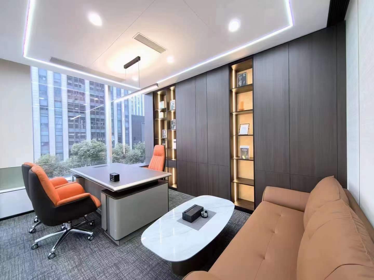 金融城甲级三面采光户型4隔间22工位 报价含家具 中航国际广场办公室出租