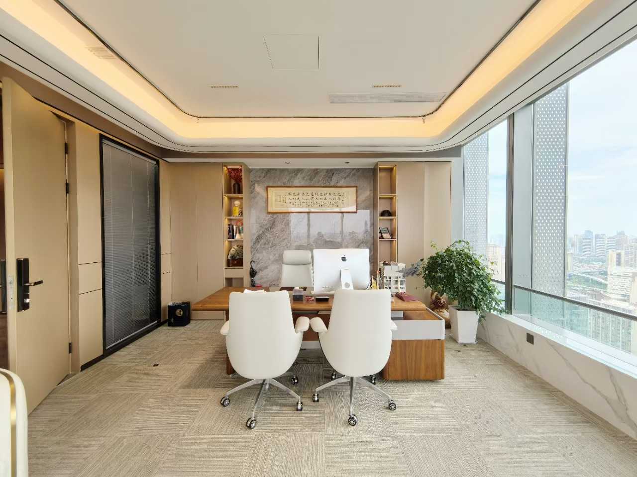东大路地铁口豪装接待用房 428平方 9隔间12工位 双面采光 高区大老板间 环球都汇办公室出租