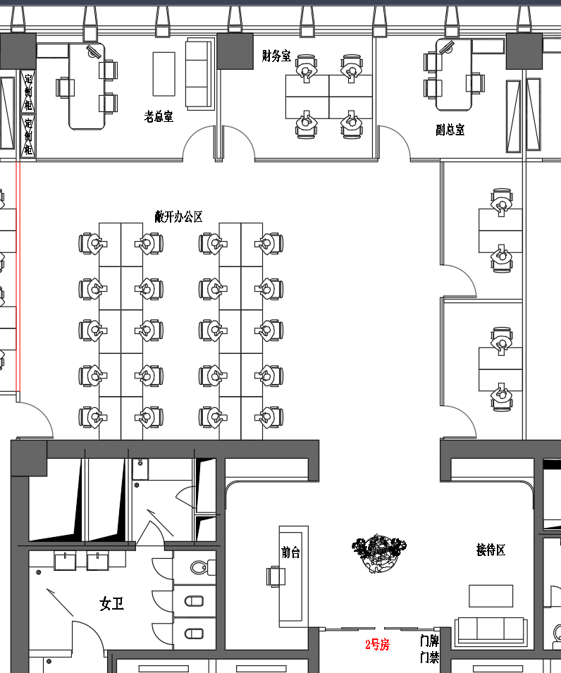 高新区超甲品质楼盘 24小时空调 电梯口户型 307平 5隔间20工位 单价85元/平/月 节能大厦办公室出租