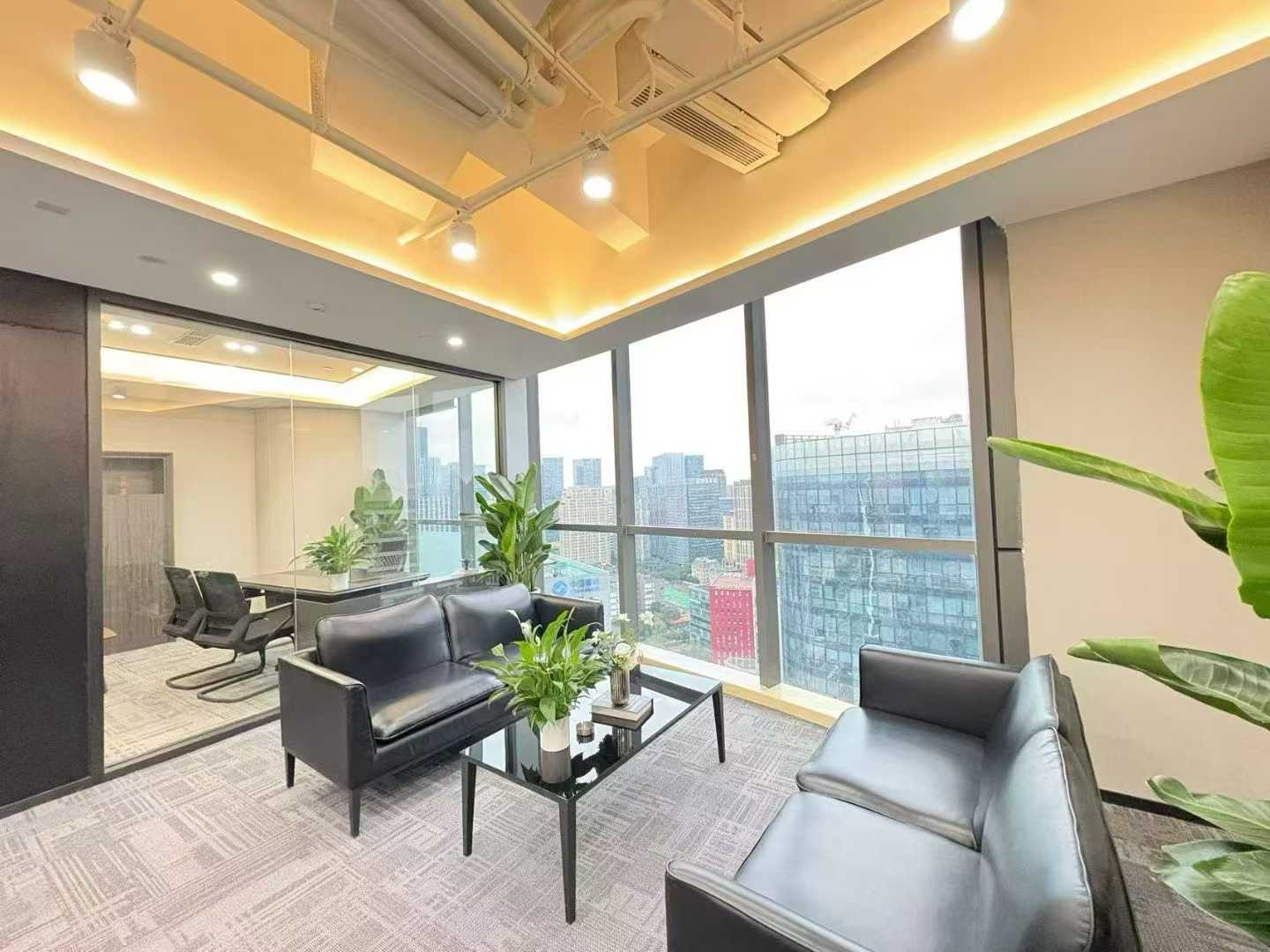 大源板块甲级楼盘精装出租 3隔间20工位 限时特价 价格带家具 高区视野巴适 复城国际T1办公室出租