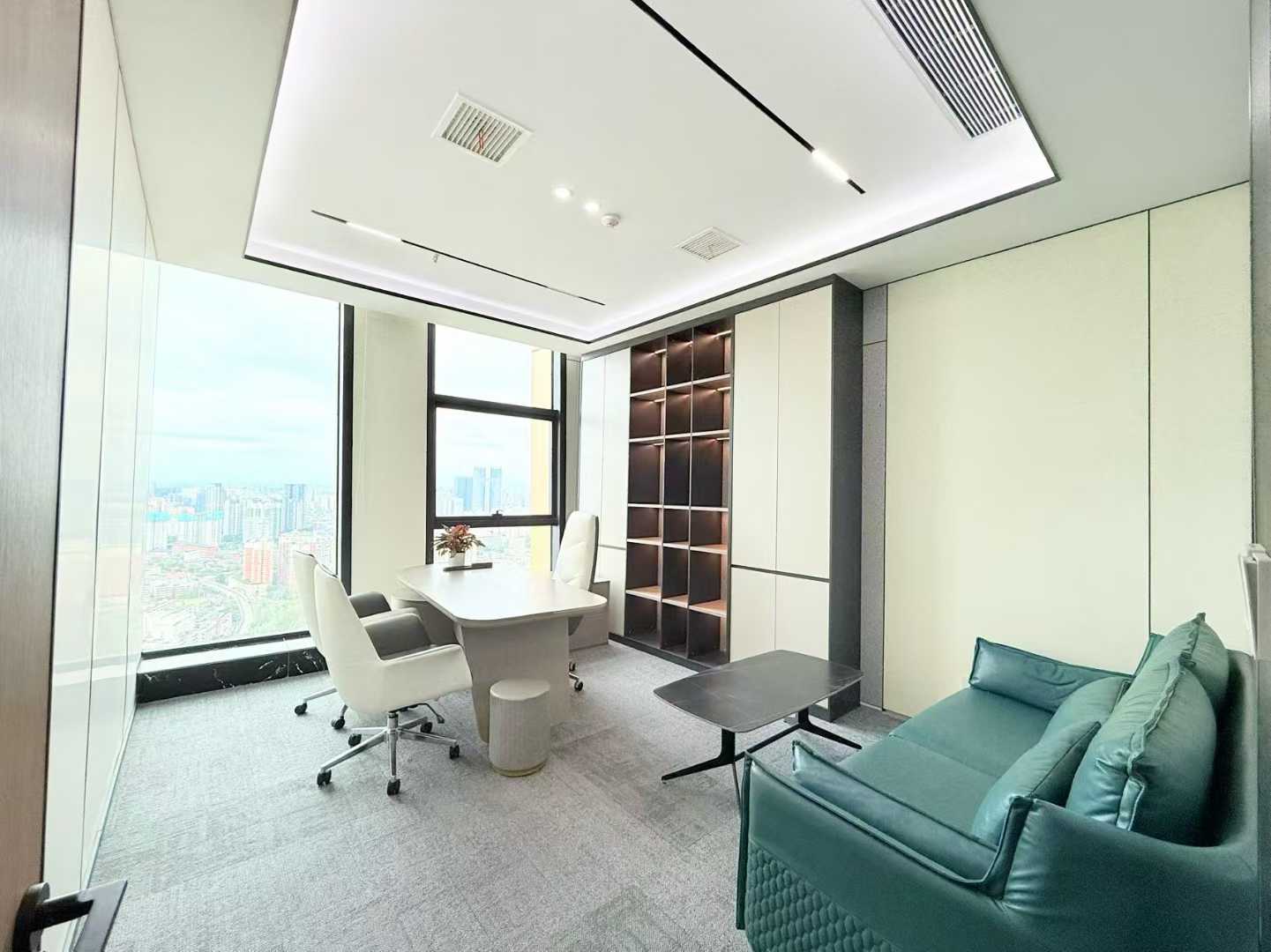 人民北路地铁口高区看锦江文殊院 292平方 6隔间20工位 24小时空调 拎包入住 配套完善 北成8号办公室出租