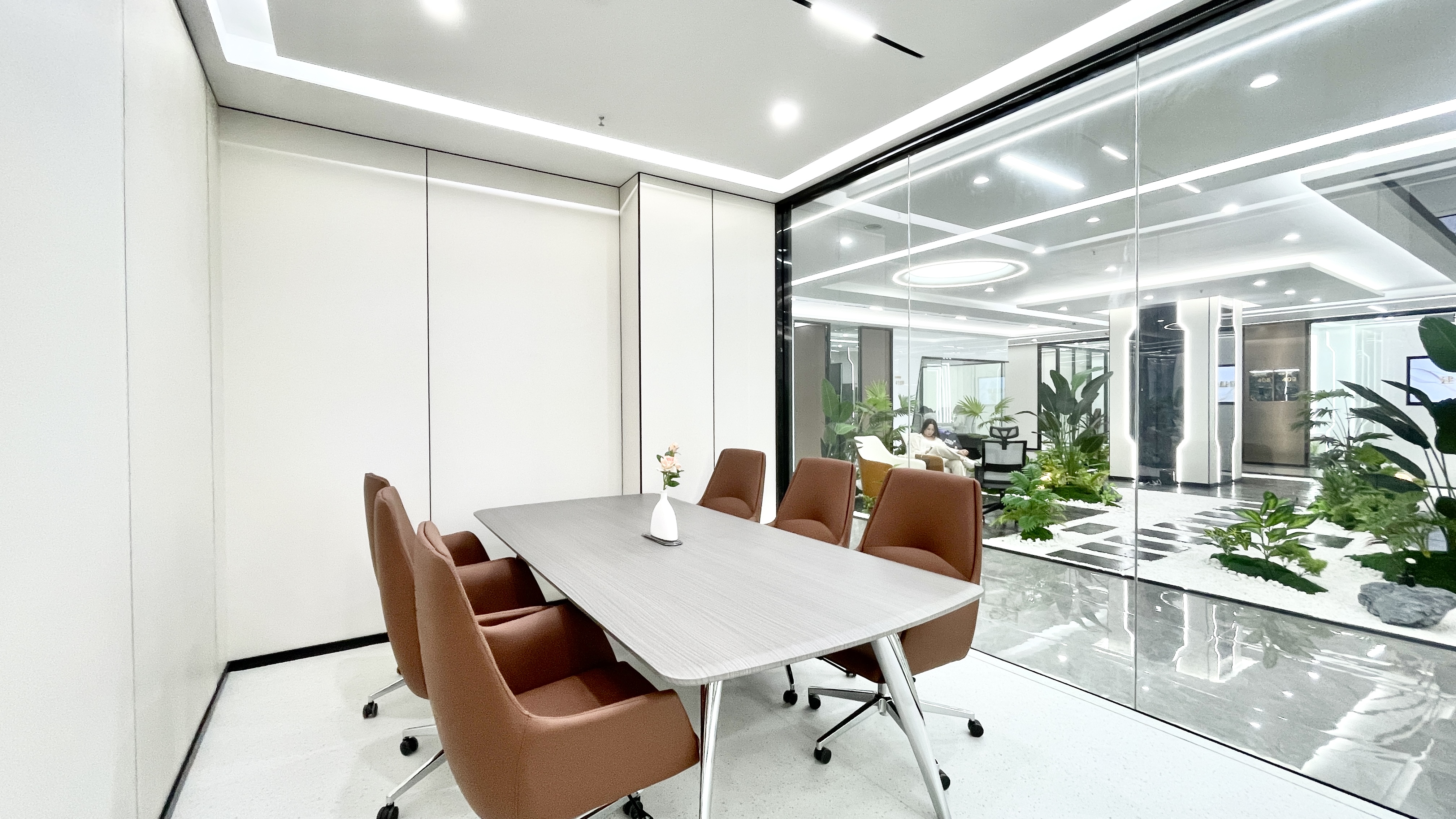 金融城园区办公 193.8平 3隔间18工位 24小时空调 整层打造 落地窗 精装带家具 天府新谷办公室出租