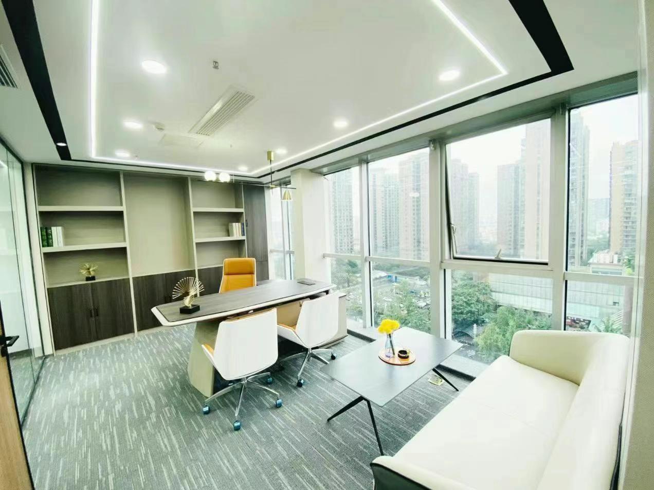 桐梓林无加时费楼盘 248平方 4隔间28工位 精装带家具 近地铁 带大前台 70元单价 商鼎国际办公室出租