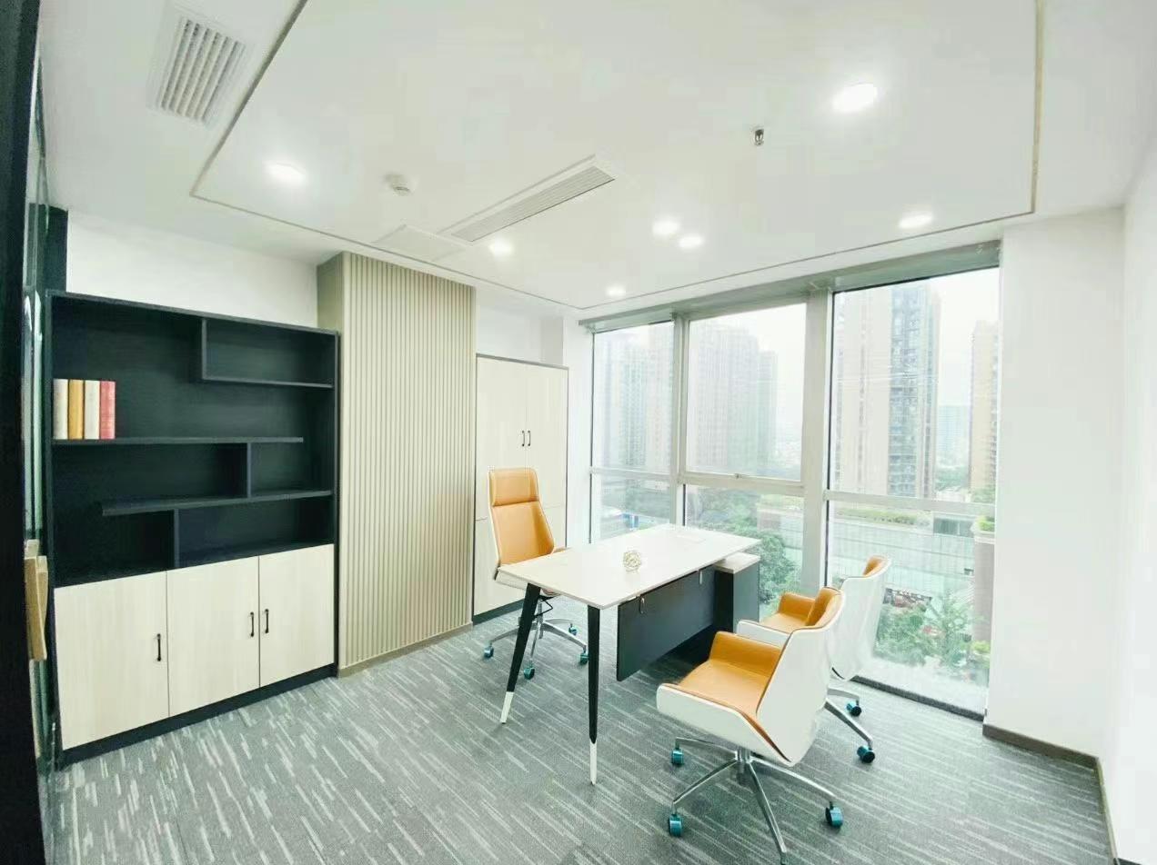 桐梓林无加时费楼盘 248平方 4隔间28工位 精装带家具 近地铁 带大前台 70元单价 商鼎国际办公室出租