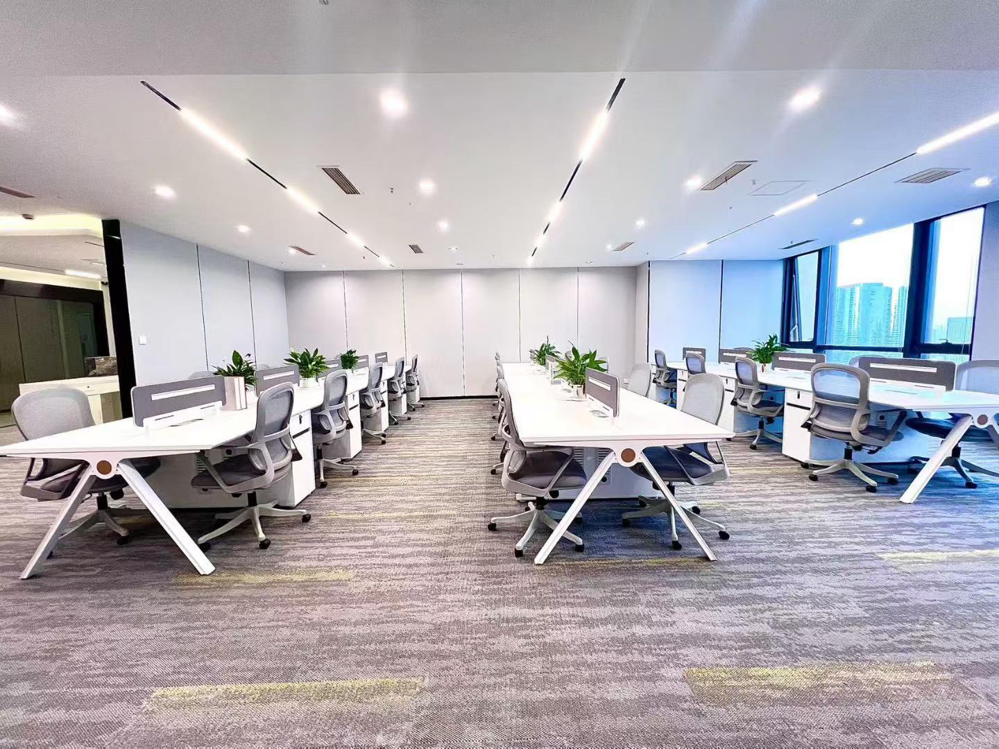 高新区核心cbd甲写楼盘 服务面积367平 4隔间28工位 东南朝向 精装带家具 阳光金融中心办公室出租