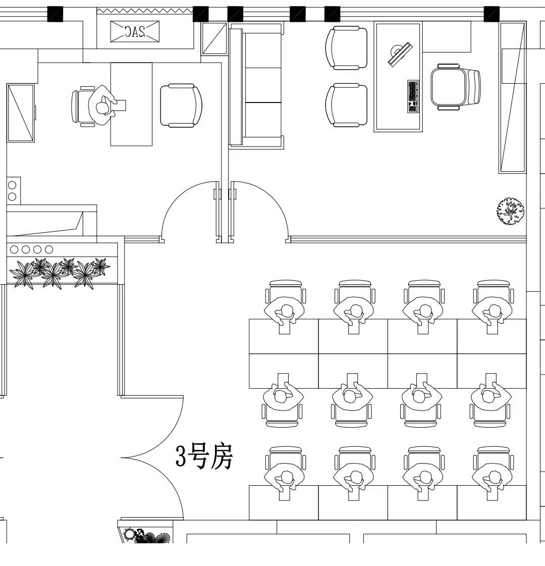 天府三街创业小户型 2隔间12工位 精装带家具 挑高3.5米不压抑 24小时空调 含物业费 峰汇中心办公室出租